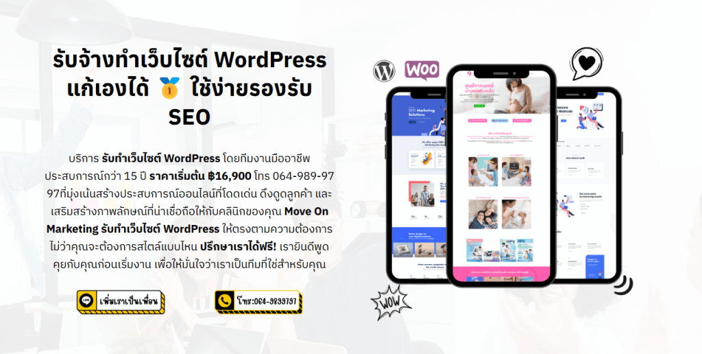 Move On Marketing รับจ้างทำเว็บไซต์ WordPress